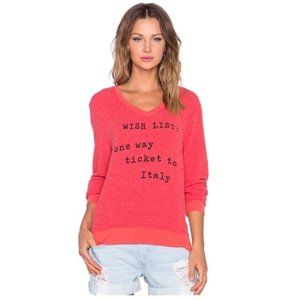 Wildfox Wishlist One Way Ticket Italy Sweatshirt 